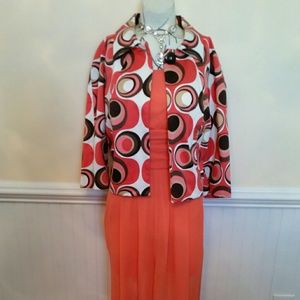 Peach, pink, chocolate and white jacket